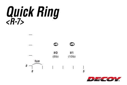 Кольцо заводное Decoy R-7 Quick Ring 8lb №0 (уп. 15шт.) 15620818 фото