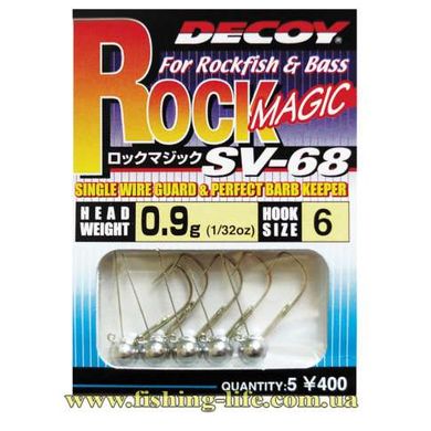 Джиг головка Decoy Rock Magic SV-68 0.9гр. №4 (5шт.) 15620082 фото