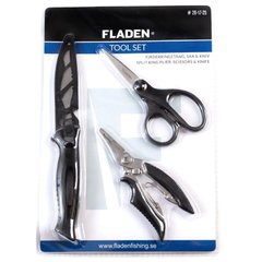 Набор Fladen Tool set plier, scissors, pocket knife (кусачки, ножницы, нож) 28-17-25 фото