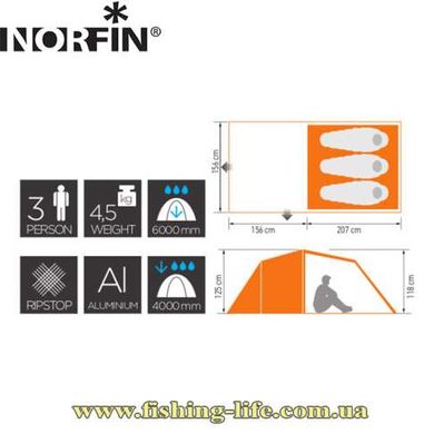 Намет Norfin Helin 3 Alu (NS-10308) NS-10308 фото