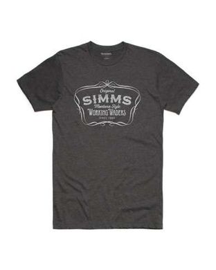 Футболка Simms Montana Style T-Shirt Charcoal (Размер-S) 13235-086-20 фото