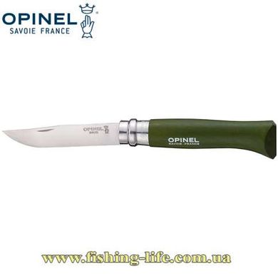 Нож Opinel №8 Inox зеленый (блистер) 2046595 фото