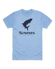 Футболка Simms Tarpon Logo T-Shirt Light Blue Heather (Размер-S) 13322-461-20 фото