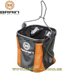Ведро Brain EVA для набора воды мягкое без крышки ц:оранжевый/черный 18585073 фото