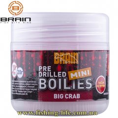 Бойлы Brain Pre drilled Mini Boilies Crab (краб) 10мм. 20гр. 18580233 фото