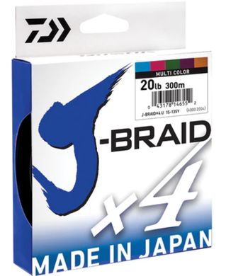 Шнур Daiwa J-Braid X8 Multi Color 300м. (0.35мм. 36.0кг.) 12755-135 фото