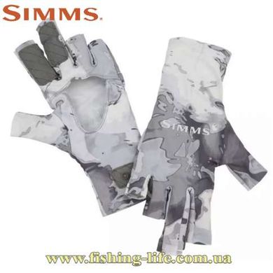 Рукавички Simms SolarFlex SunGlove Cloud Camo Grey S 10489-069-20 фото