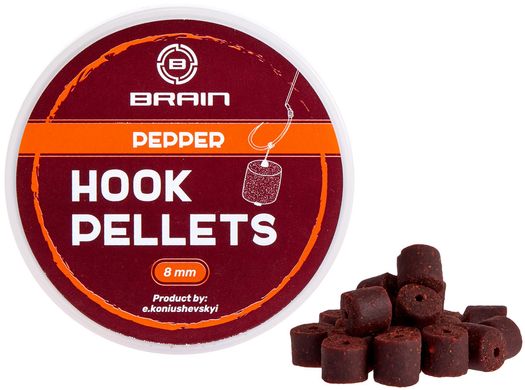 Пеллетс Brain Hook Pellets Pepper 12мм. 70гр. (перец) 18585395 фото