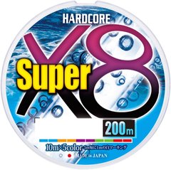Шнур Duel Hardcore Super X8 5Color 200м. (#0.6 13lb/5.8кг. 0.13мм.) #5C H4314-5C фото