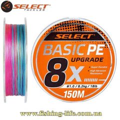 Шнур Select Basic PE 8x 150м. (#0.6/0.10мм. 12lb/5.5кг.) мульти. 18703142 фото