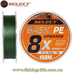 Шнур Select Basic PE 8x 150м. (#0.6/0.10мм. 12lb/5.5кг.) темн-зел. 18703132 фото