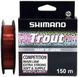 Леска Shimano Trout Competition Mono 150м. 0.12мм. 1.29кг. Red 22663192 фото в 1