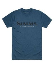 Футболка Simms Logo T-Shirt Steel Blue Heather (Размер-S) 12803-861-20 фото