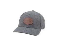 Кепка Simms Wool Leather Patch Cap Heather Grey 12516-074-00 фото