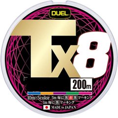 Шнур Duel Tx8 5Color 200м. (#0.6 14lb/6.4кг. 0.13мм.) H4332-5C фото