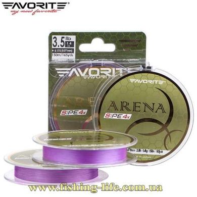 Шнур Favorite Arena PE 100м. (purple) (#0.175/0.071мм. 3.5lb/1.4кг.) 16931100 фото