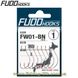 Гачки Fudo Worm FW-01 Black #6 (уп. 12шт.) FHBN78015/0 фото 2