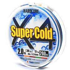 Шнур Duel Hardcore Super Cold X4 200м. (#0.4 max8lb 0.11мм. 3.6кг.) 5Color H3963 фото