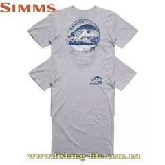 Футболка Simms Bass Bend T-Shirt Grey Heather (Размер-S) 12740-067-20 фото