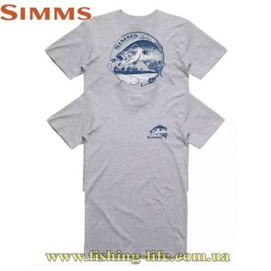 Футболка Simms Bass Bend T-Shirt Grey Heather (Розмір-S) 12740-067-20 фото