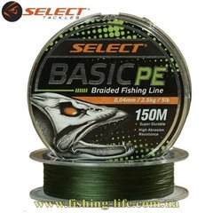 Шнур Select Basic PE 150м. (0.04мм. 2.5кг) темн-зел. 18701818 фото
