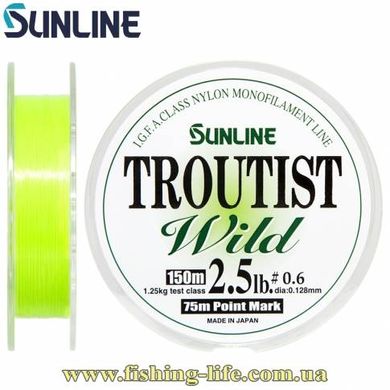 Волосінь Sunline Troutist Wild 150м. (#0.6 0.128мм. 1.25кг.) 16584415 фото