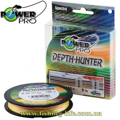 Шнур Power Pro Depth-Hunter 150м. Multi Color 0.10 мм. 11lb/5кг. 22667859 фото