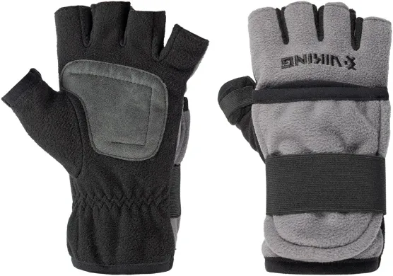 Перчатки Viking Fishing Ice Pro Gloves L (fleece) 3 cut finger ц:grey-graphite 19190561 фото