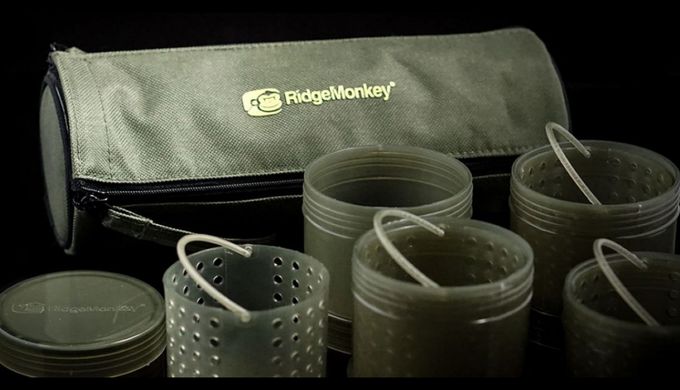 Емкость RidgeMonkey Modular Hookbait Pots набор 4 емкости и чехол 91680027 фото