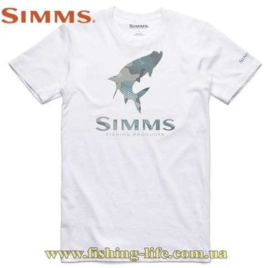 Футболка Simms Tarpon Hex Flo Camo T-Shirt White (Розмір-L) 13117-100-40 фото