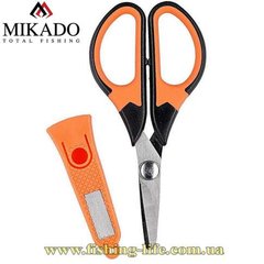 Ножницы для нити Mikado AMC-005 с точилкой цвет-оранжевый AMC-005 фото