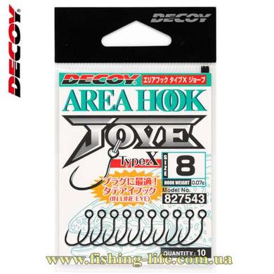 Крючок Decoy AH-10 Area Hook Type X Jove #6 (уп. 10шт.) 15620823 фото