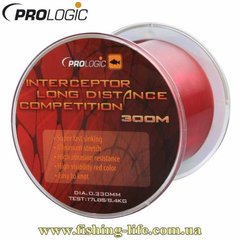 Леска Prologic Interceptor Competition Long Distance 300м. (13lbs 0.28мм. 6.4кг.) красная 18460289 фото