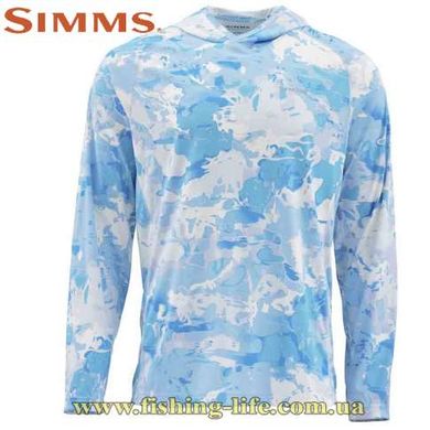 Блуза Simms SolarFlex Hoody Print Cloud Camo Blue (Размер-XL) 12162-940-50 фото