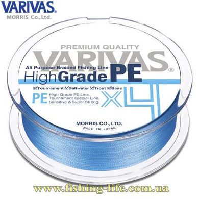 Шнур Varivas High Grade PE X4 Water Blue 150м. #0.6/0.128мм. 12lb/5.4кг. РБ-713903 фото