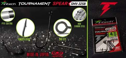 Крючок одинарный Intech Tournament Spear SMV-32SB #02 (уп. 6шт.) FS0642213 фото