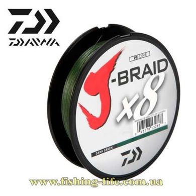 Шнур Daiwa J-Braid X8 150м. Dark Green (0.10мм. 6.0кг.) 12751-010 фото