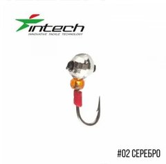 Мормышка Intech Ice Jig Шарик с отверстием (кембрик+бисер) 4.0 (10шт) #02 серебро FS0630525 фото