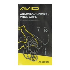 Крючок карповый Avid Carp Armorok Hooks Wide Gape #4 (уп. 10шт.) 19810015 фото