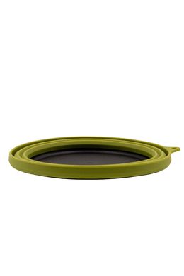 Тарелка Tramp силиконовая с пластиковым дном 550 мл зеленая TRC-123-olive фото