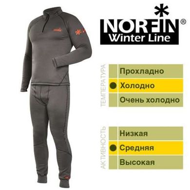 Термобелье Norfin Winter Line Gray (серый1-й,2-й шар) XXXL 3036006-XXXL фото