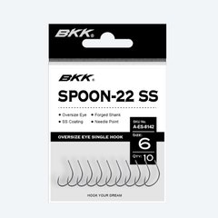 Гачок BKK для блешень Spoon-22 SS #1 (уп. 9шт.) A-ES-8147 фото