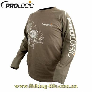 Футболка Prologic Carp T-Shirt Long/S Sage Green XL 18460697 фото