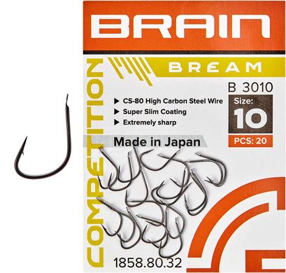 Гачок Brain Bream B3010 #10 (уп. 20шт.) 18588032 фото