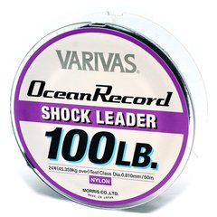Моношоклидер Varivas Ocean Record Shock Leader 50м. 0.81мм. 100lb/45.368кг. 21268 фото