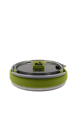 Чайник Tramp силиконовый с металическим дном 1л зеленый TRC-125-olive фото