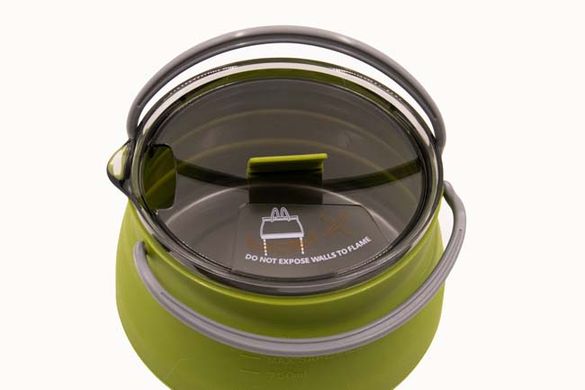 Чайник Tramp силіконовий з металевим дном 1л зелений TRC-125-olive фото