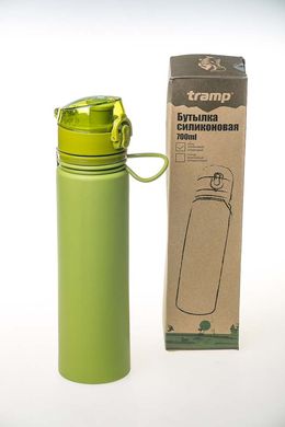 Пляшка силіконова Tramp 700ml, зелена TRC-094-olive фото