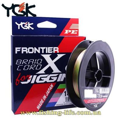 Шнур YGK Frontier Braid Cord X8 for Jigging 200м. (#1.0 max16lb 0.171мм. 7.2кг.) FS0630496 фото