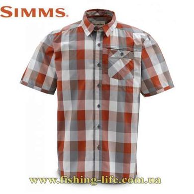 Рубашка Simms Espirito Shirt (Размер S) Orange Block Plaid SI 1046284520 фото